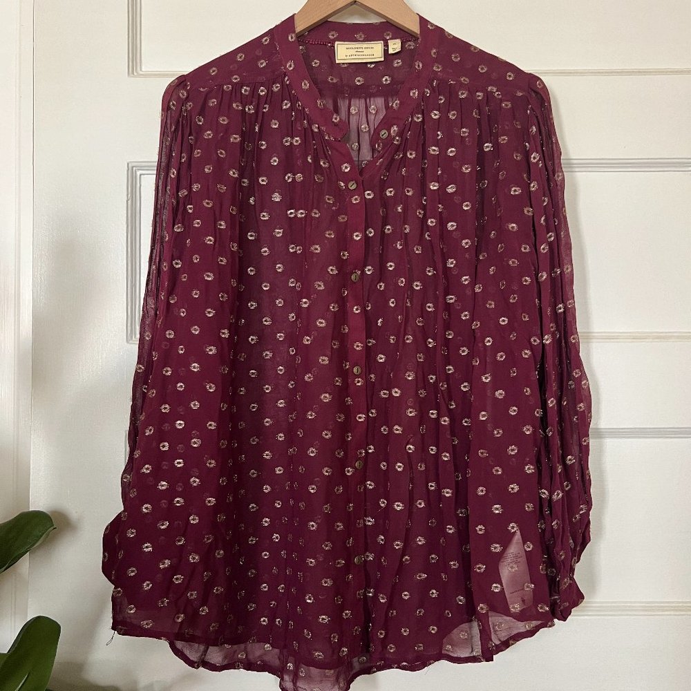 Anthropologie Moulinette Soeurs Allegra Embellished Top | XL - Picture 5 of 7